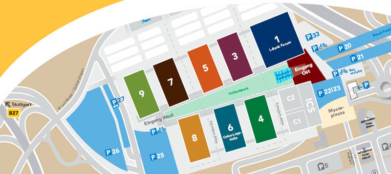 Messeplan Stuttgart - Übersichtsplan